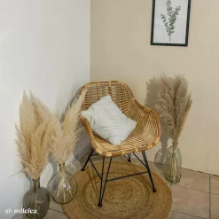 Made in Meubles Fauteuil<Fauteuil rotin pieds compas Rattan