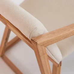 Made in Meubles Fauteuil<Fauteuil symétrique en bois de mindy Suzie