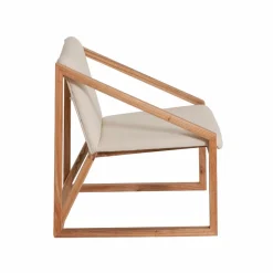 Made in Meubles Fauteuil<Fauteuil symétrique en bois de mindy Suzie