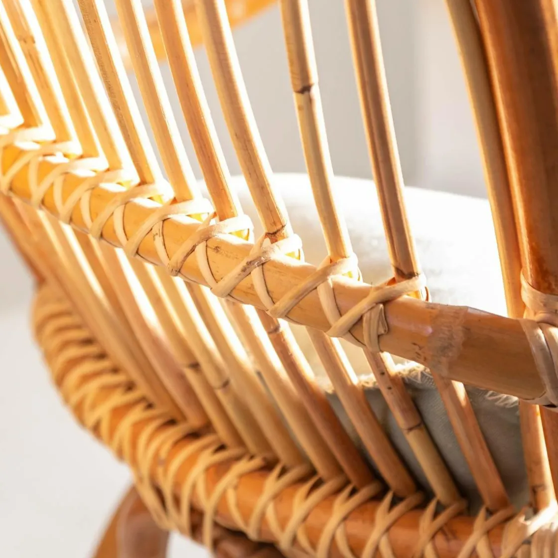 Made in Meubles Fauteuil<Fauteuil vintage en rotin Rattan