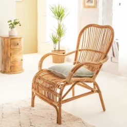 Made in Meubles Fauteuil<Fauteuil vintage en rotin Rattan
