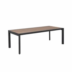 Made in Meubles Table De Jardin<Grande table de jardin en aluminium gris et effet bois Ayden