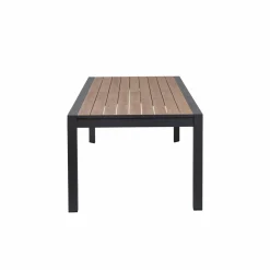 Made in Meubles Table De Jardin<Grande table de jardin en aluminium gris et effet bois Ayden