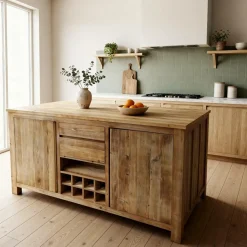 Made in Meubles Meuble Bas|Ilot Central<Ilot central en bois recyclé Garance