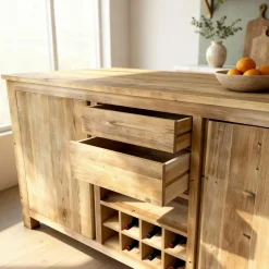 Made in Meubles Meuble Bas|Ilot Central<Ilot central en bois recyclé Garance