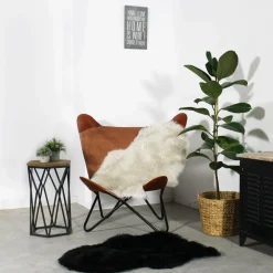 Made in Meubles Décoration<Jeté en fausse fourrure noire