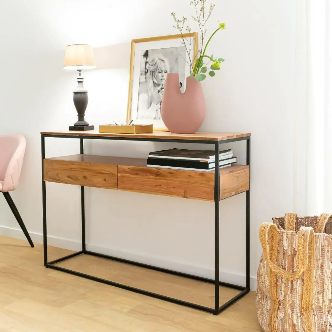 Made in Meubles Lampe À Poser<Lampe à poser en bois de manguier Will