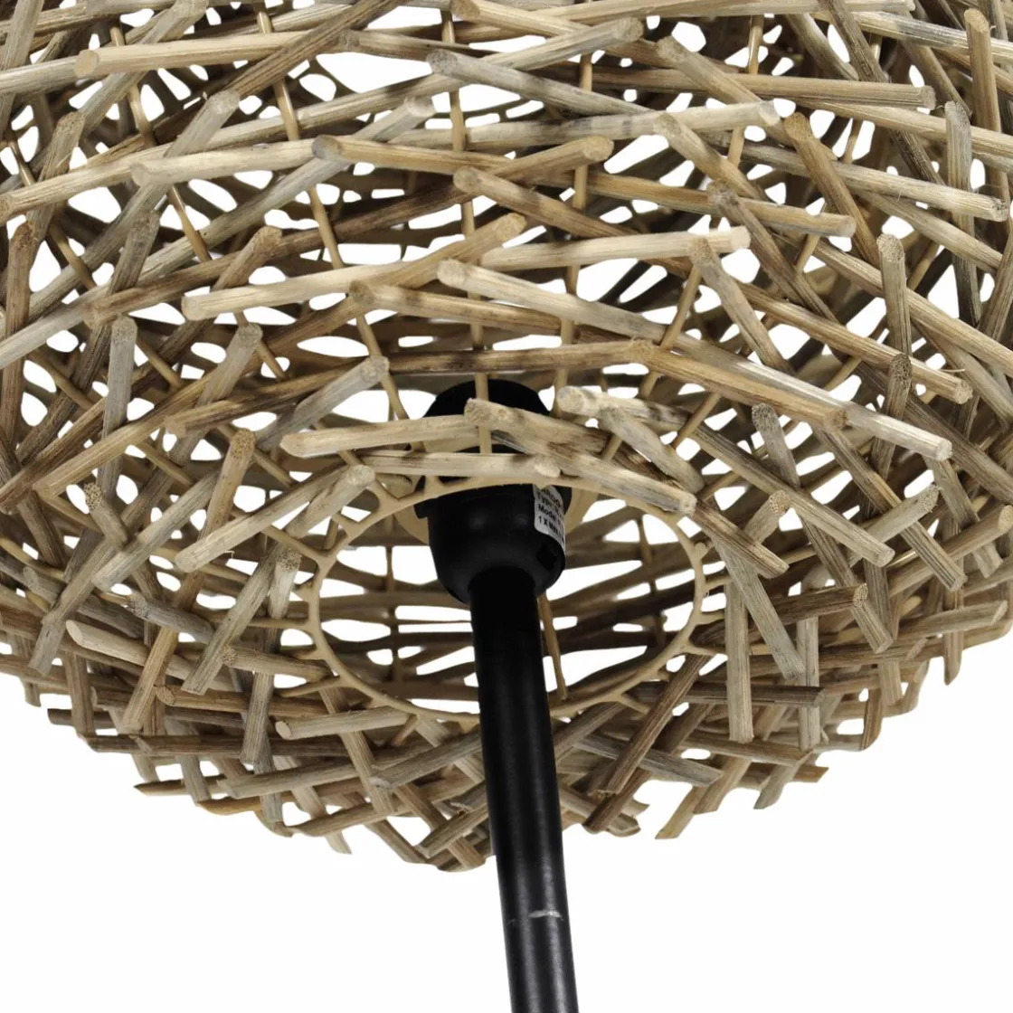 Made in Meubles Lampe Sur Pied<Lampe sur pied en métal et osier Erika