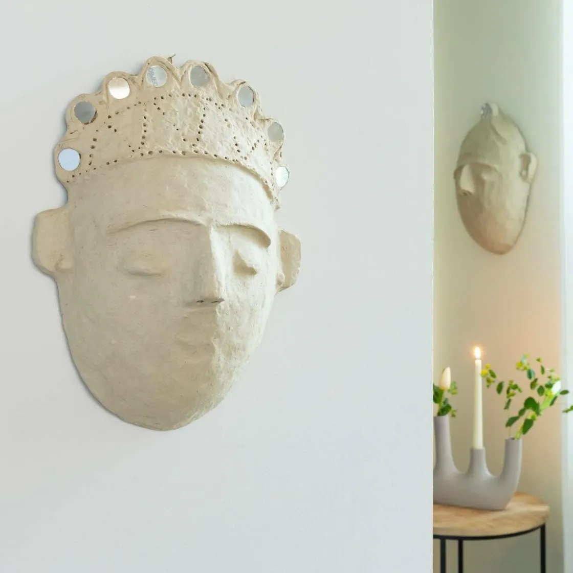 Made in Meubles Décoration<Masque avec couronne en papier mâché Antoine