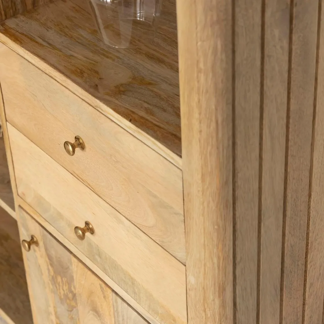 Made in Meubles Meuble Bar<Meuble bar en angle bois de manguier Lou