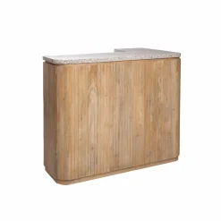 Made in Meubles Meuble Bar<Meuble bar en angle bois de manguier et terrazzo Lou