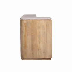 Made in Meubles Meuble Bar<Meuble bar en angle bois de manguier et terrazzo Lou