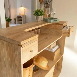 Made in Meubles Meuble Bar<Meuble bar en bois de manguier Lou