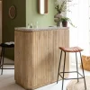 Made in Meubles Meuble Bar<Meuble bar en bois de manguier et terrazzo Lou
