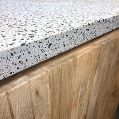 Made in Meubles Meuble Bar<Meuble bar en bois de manguier et terrazzo Lou