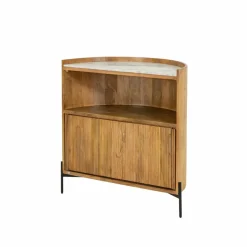 Made in Meubles Meuble Bar<Meuble bar en bois de manguier et marbre Adler