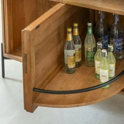 Made in Meubles Meuble Bar<Meuble bar en bois de manguier et marbre Adler