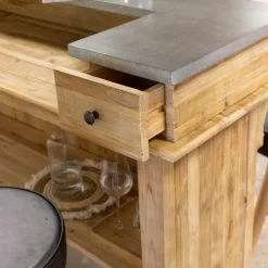 Made in Meubles Meuble Bar<Meuble bar en bois recyclé 180 cm Garance