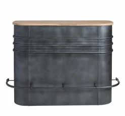 Made in Meubles Meuble Bar<Meuble bar en métal et bois de manguier Locker