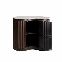 Made in Meubles Meuble Bar<Meuble bar haricot en marbre et métal Orlando