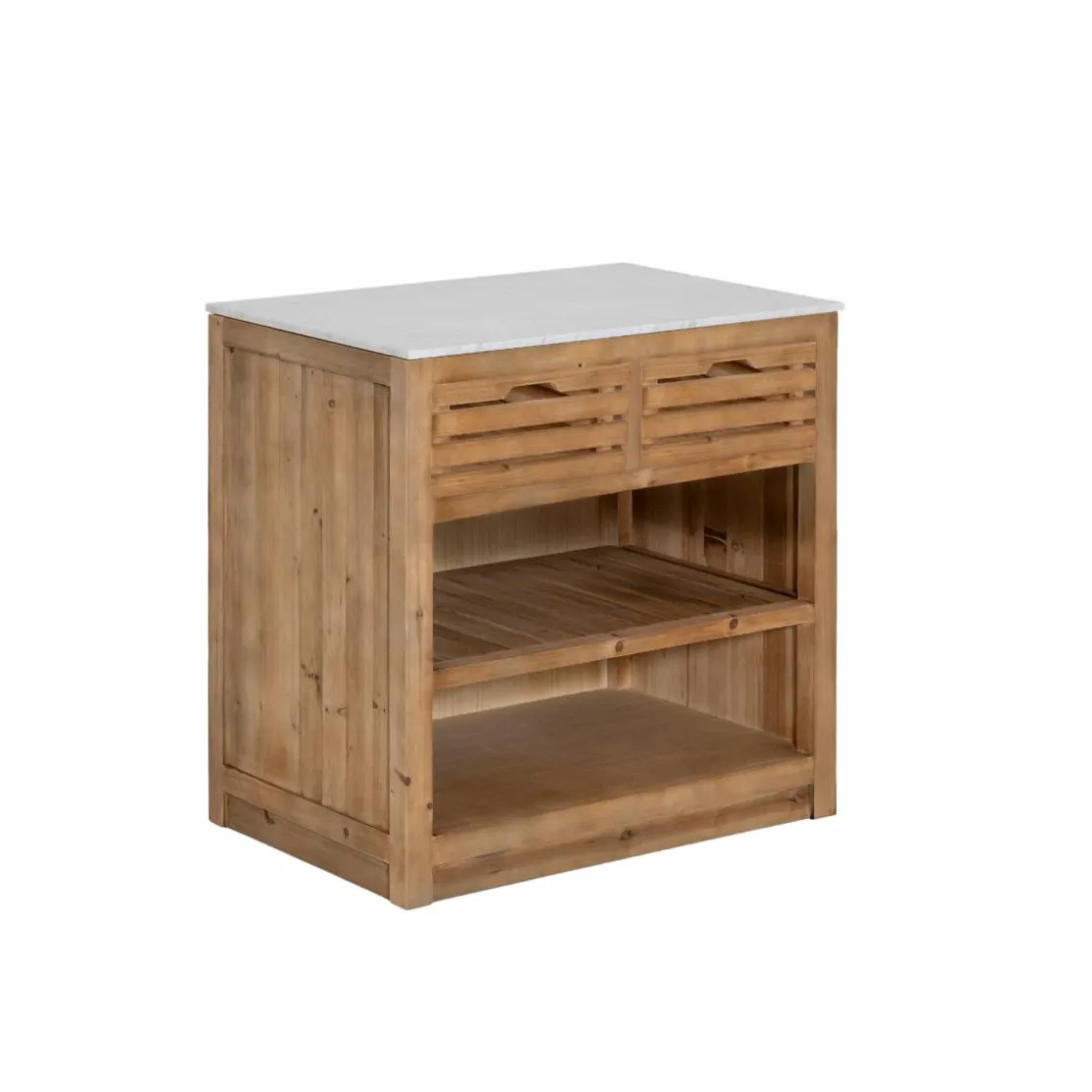 Made in Meubles Meuble Bas<Meuble bas de cuisine 2 tiroirs + 1 étagère Epure