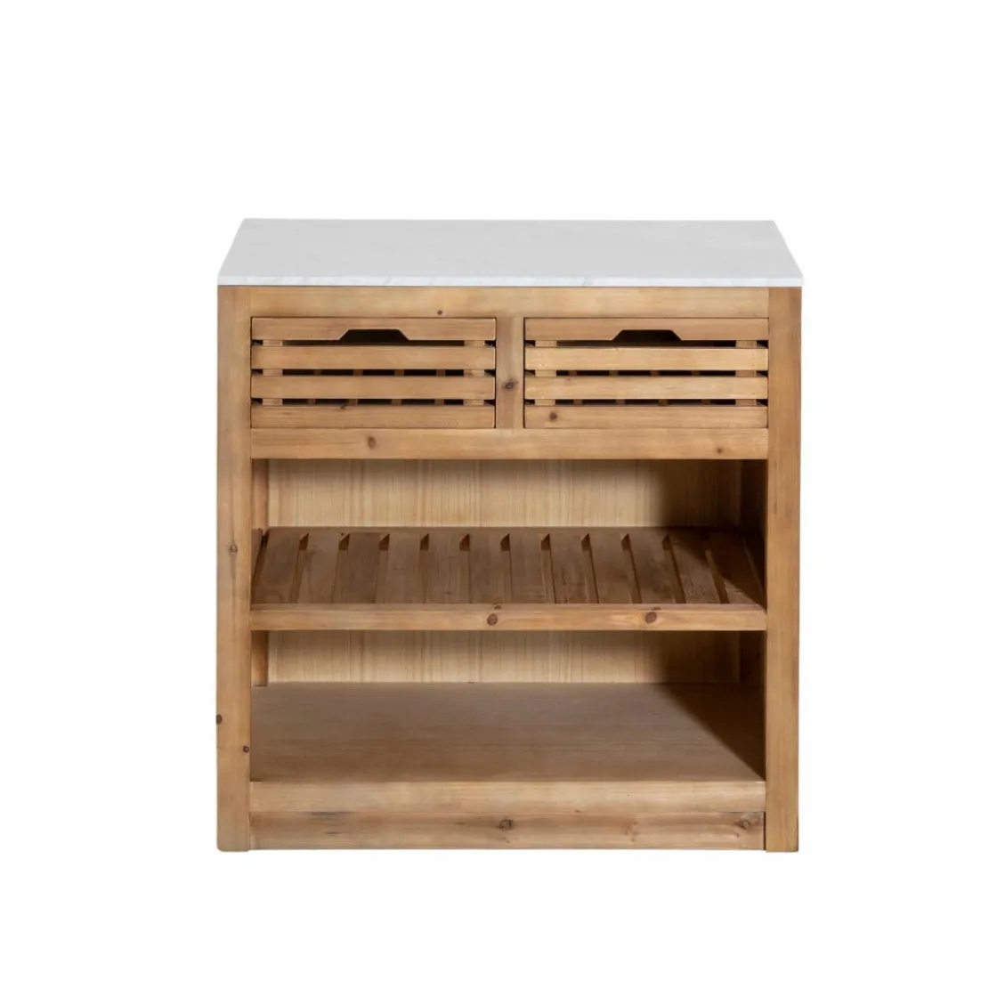 Made in Meubles Meuble Bas<Meuble bas de cuisine 2 tiroirs + 1 étagère Epure