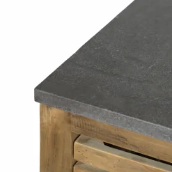 Made in Meubles Meuble Bas<Meuble bas de cuisine 2 tiroirs + 1 étagère Champêtre