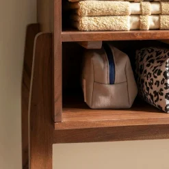 Made in Meubles Meuble Sous Vasque<Meuble sous vasque 2 portes en bois d'acacia et terrazzo Kaelis