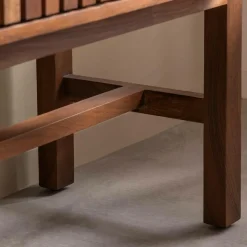 Made in Meubles Meuble Sous Vasque<Meuble sous vasque 2 portes en bois d'acacia et terrazzo Kaelis