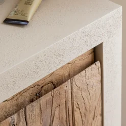 Made in Meubles Meuble Sous Vasque<Meuble sous vasque 2 portes en bois effet béton et bois recyclé Dalva