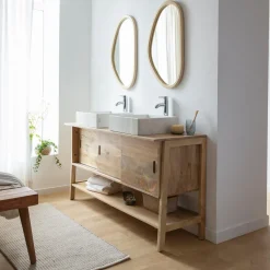 Made in Meubles Meuble Sous Vasque<Meuble sous vasque en bois de manguier 145 cm Nour