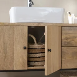 Made in Meubles Meuble Sous Vasque<Meuble sous vasque en bois de manguier Miguel