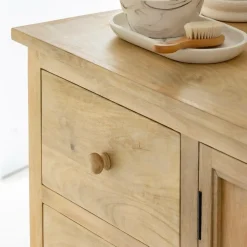 Made in Meubles Meuble Sous Vasque<Meuble sous vasque en bois de manguier blanchi Ronan