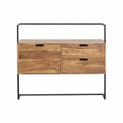 Made in Meubles Meuble Sous Vasque<Meuble sous vasque en bois d'acacia et métal Ninon