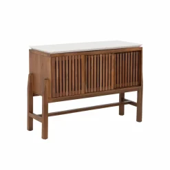 Made in Meubles Meuble Sous Vasque<Meuble sous vasque en bois d'acacia et terrazzo Kaelis