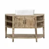 Made in Meubles Meuble Sous Vasque<Meuble sous vasque en bois de manguier blanchi Sienna