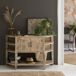 Made in Meubles Meuble Sous Vasque<Meuble sous vasque en bois de manguier blanchi Sienna