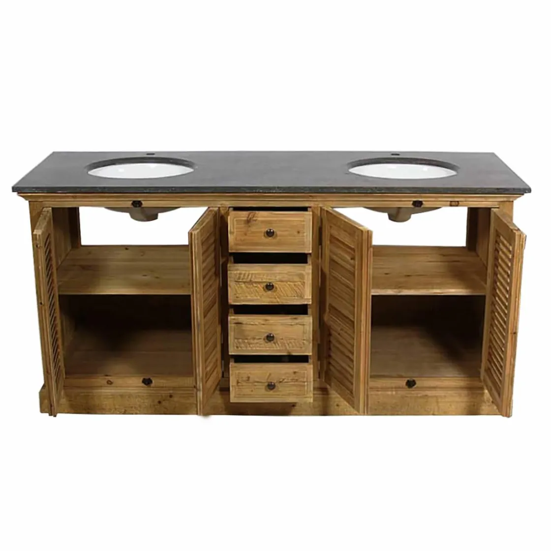 Made in Meubles Meuble Sous Vasque<Meuble sous vasque en bois recyclé Valérien