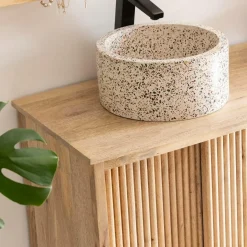 Made in Meubles Meuble Sous Vasque<Meuble sous vasque en bois de manguier Liora