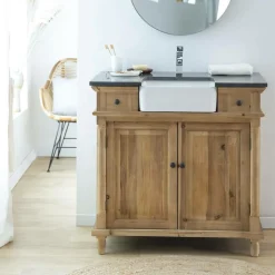 Made in Meubles Meuble Sous Vasque<Meuble sous vasque en bois recyclé Paz