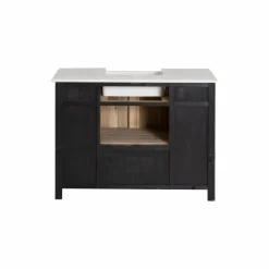 Made in Meubles Meuble Sous Vasque<Meuble sous vasque en bois recyclé et marbre Lizon