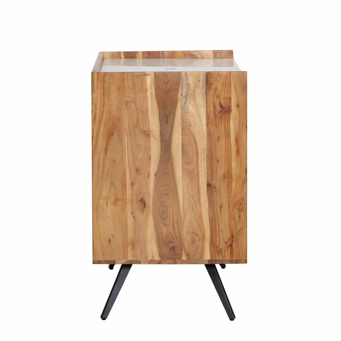 Made in Meubles Meuble Sous Vasque<Meuble sous vasque en bois d'acacia et marbre Aloé