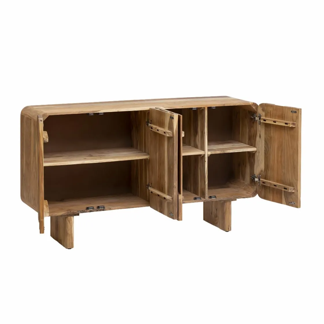 Made in Meubles Meuble Sous Vasque<Meuble sous vasque en bois d'acacia foncé Tilio