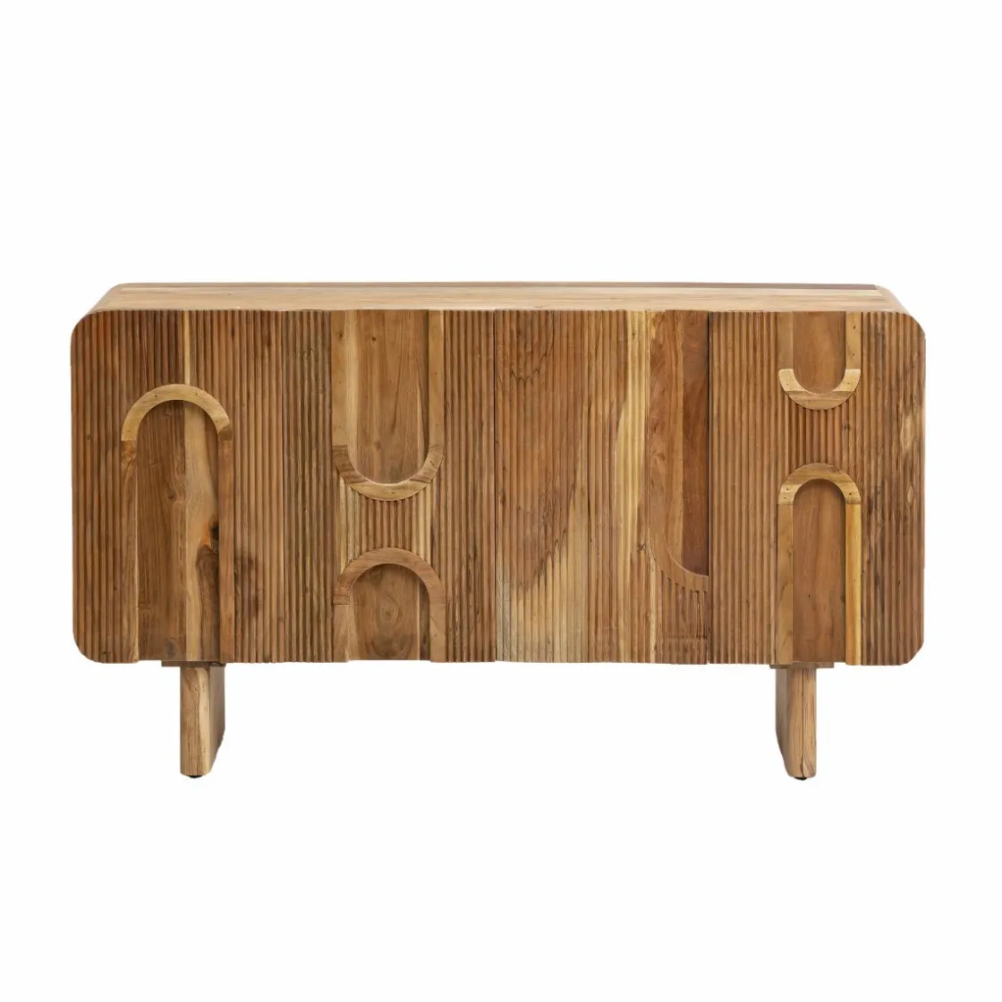 Made in Meubles Meuble Sous Vasque<Meuble sous vasque en bois d'acacia foncé Tilio