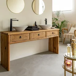 Made in Meubles Table Console|Meuble Sous Vasque<Meuble sous vasque en pin recyclé Blaise