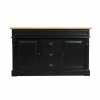 Made in Meubles Meuble Sous Vasque<Meuble sous vasque en pin massif noir 150 cm Manel