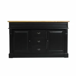 Made in Meubles Meuble Sous Vasque<Meuble sous vasque en pin massif noir 150 cm Manel