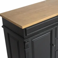 Made in Meubles Meuble Sous Vasque<Meuble sous vasque en pin massif noir 150 cm Manel