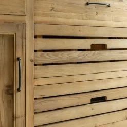 Made in Meubles Meuble Sous Vasque<Meuble sous vasque en vieux pin et marbre blanc Nils