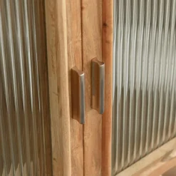 Made in Meubles Meuble Sous Vasque<Meuble sous vasque vitré en bois d'acacia et marbre Emyr